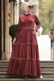 Rose Poussiéreuse - Neva Style - Robe Hijab - 50550GK - Thumbnail