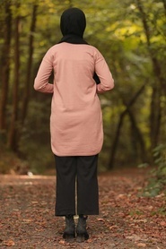 Rose Poussiéreuse -Neva Style - Tunique en tricot hijab -210302GK - Thumbnail