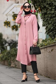 Rose Poussiéreuse-Neva Style-Tunique Hijab-10040GK - Thumbnail