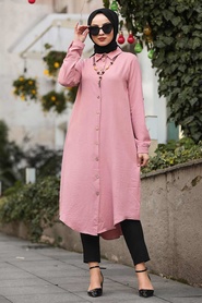 Rose Poussiéreuse-Neva Style-Tunique Hijab-10040GK - Thumbnail