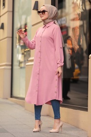 Rose Poussiéreuse- Neva Style - Tunique Hijab- 10047GK - Thumbnail