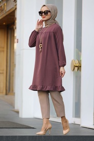 Rose Poussiéreuse- Neva Style - Tunique Hijab- 435GK - Thumbnail