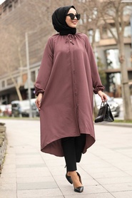 Rose Poussiéreuse - Neva Style - Tunique Hijab - 444GK - Thumbnail