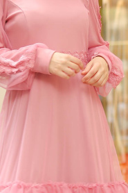 Rose Poussiéreuse - New Kenza - Robe Hijab 3168GK - Thumbnail