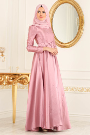 Rose Poussiéreuse - Puane - Robes de Soirée 8158GK - Thumbnail