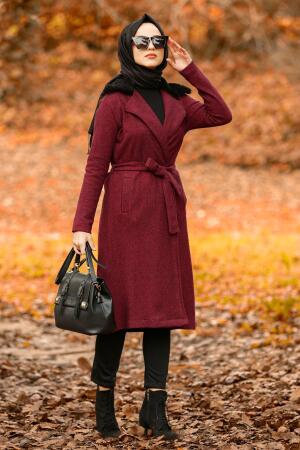 Rouge Bordeaux - Nayla Collection - Coat Hijab 5416BR - 1