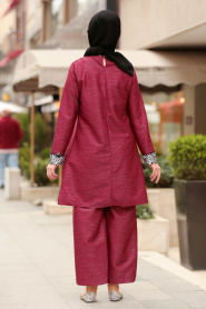 Rouge Bordeaux - Nayla Collection - Combination Hijab 5442BR - Thumbnail