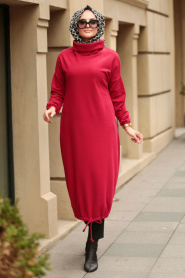 Rouge Bordeaux - Nayla Collection - Hijab Robe 2471BR - Thumbnail