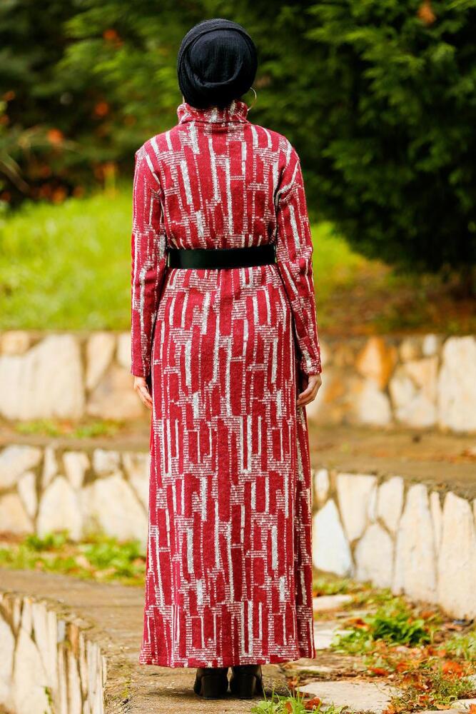 Rouge Bordeaux - Nayla Collection - Robe Hijab 4248BR - 2