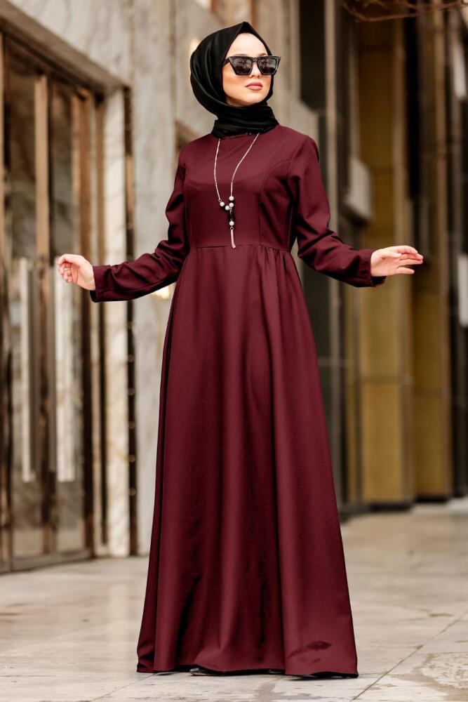 Rouge Bordeaux - Nayla Collection - Robe Hijab 4517BR - 1