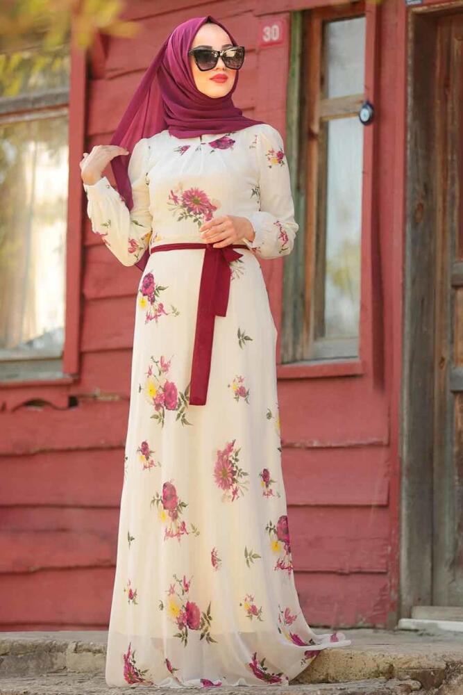 Rouge Bordeaux - Nayla Collection - robe hijab 815206BR - 2