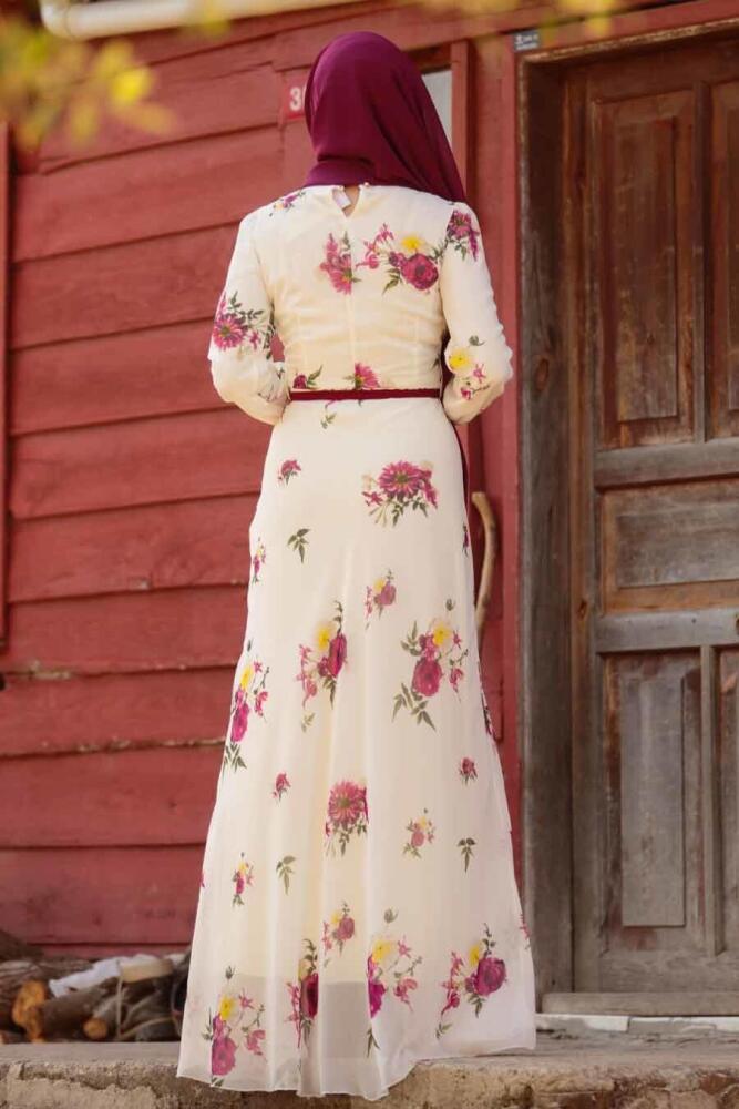 Rouge Bordeaux - Nayla Collection - robe hijab 815206BR - 3