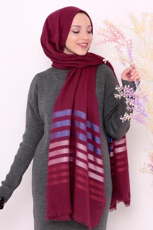 Rouge Bordeaux - Neva Style - Chale Hijab 7464BR - 1