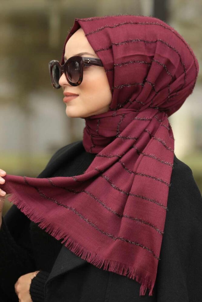 Rouge Bordeaux - Neva Style - Chale - NS-7498BR - 1