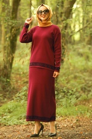 Rouge Bordeaux - Neva Style - Combination Hijab - 2052BR - Thumbnail