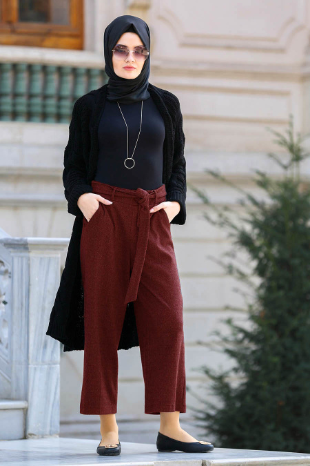 Rouge Bordeaux- Neva Style -Hijab Pantalon 90770BR