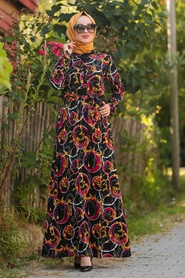 Rouge Bordeaux - Neva Style - Robe Hijab - 15491BR - Thumbnail