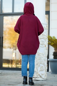 Rouge Bordeaux - Neva Style - Sweat-shirt Hijab - 3256BR - Thumbnail