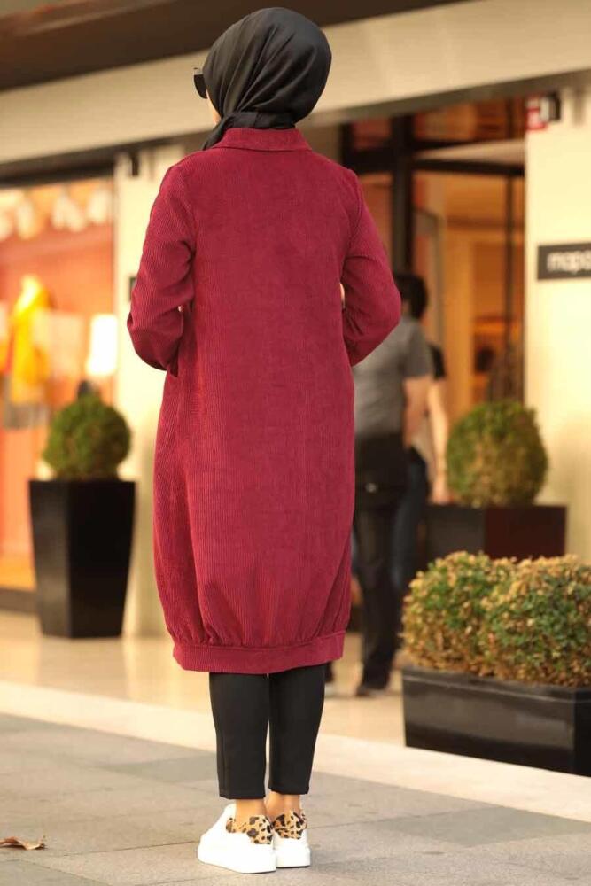 Rouge Bordeaux - Neva Style - Tissu Velours côtelé - 9075BR - 3