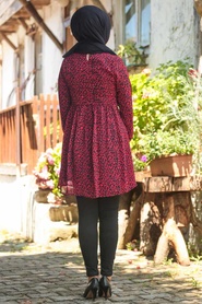Rouge Bordeaux - Neva Style - Tunique Hijab - 3380BR - Thumbnail