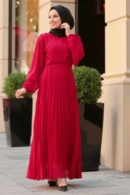 Rouge Bordeaux - Tuay - Robe Hijab - 30760BR - Thumbnail