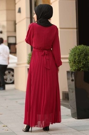 Rouge Bordeaux - Tuay - Robe Hijab - 30760BR - Thumbnail