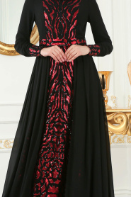 Rouge - Nayla Collection - Robes de Soirée 7564K - Thumbnail