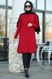 Rouge - Neva Style - Tunique Tricot - 20120K - Thumbnail