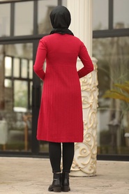Rouge - Neva Style - Tunique Tricot - 2321K - Thumbnail