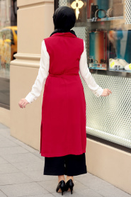 Rouge - New Kenza - Gilet Hijab 4975K - Thumbnail