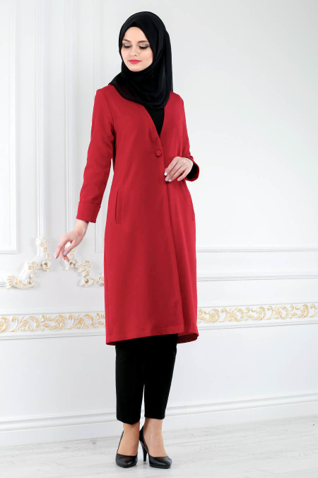 Rouge - New Kenza - Manteau Hijab 4977K