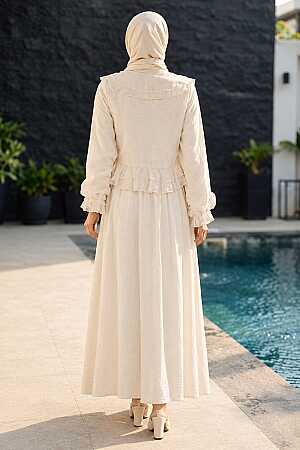 Ruffled Stone Modest Shirt-and-Skirt Set 1397TAS - 2