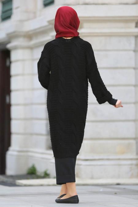 S-VUP - Black Hijab Cardigan 4292S - 2