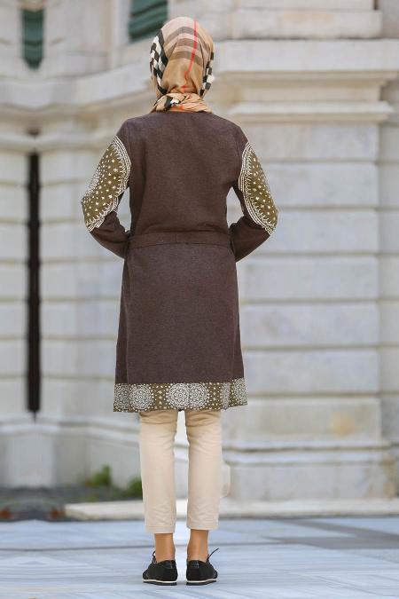 S-VUP - Brown Hijab Coat 3905KH - 2