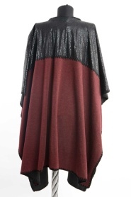 S-VUP - Claret Red Hijab Cloak 7366BR - Thumbnail