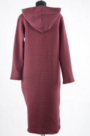 S-VUP - Claret Red Hijab Tunic 7402BR - Thumbnail