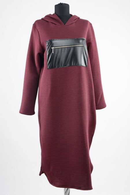 S-VUP - Claret Red Hijab Tunic 7402BR - 1