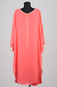 S-VUP - Coral Color Hijab Tunic 101MR - Thumbnail