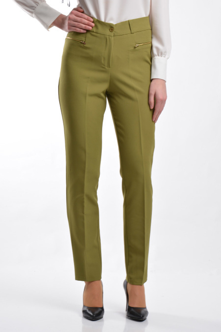 S-VUP - Fermuar Detaylı Yağ Yeşili Pantolon