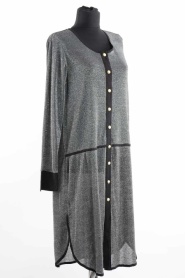 S-VUP - Grey Hijab Cardigan 7303GR - Thumbnail