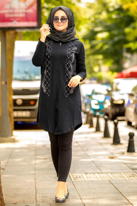S-VUP - Navy Blue Hijab Coat 40000L