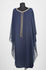 S-VUP - Navy Blue Hijab Tunic 101L - Thumbnail