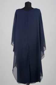 S-VUP - Navy Blue Hijab Tunic 101L - Thumbnail