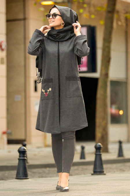 S-VUP - Stone Hijab Coat 40036TAS