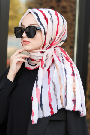 Salmon Pink Hijab Shawl 7535SMN - 1