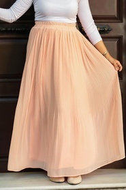 Salmon Pink Hijab Skirt 32140SMN - Thumbnail