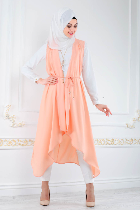 Salmon Pink Hijab Suit 5052SMN
