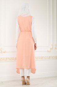 Salmon Pink Hijab Suit 5052SMN - Thumbnail