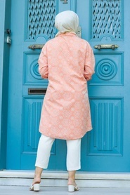 Salmon Pink Hijab Tunic 20350SMN - Thumbnail