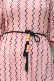 Salmon Pink Hijab Dress 100430SMN - Thumbnail